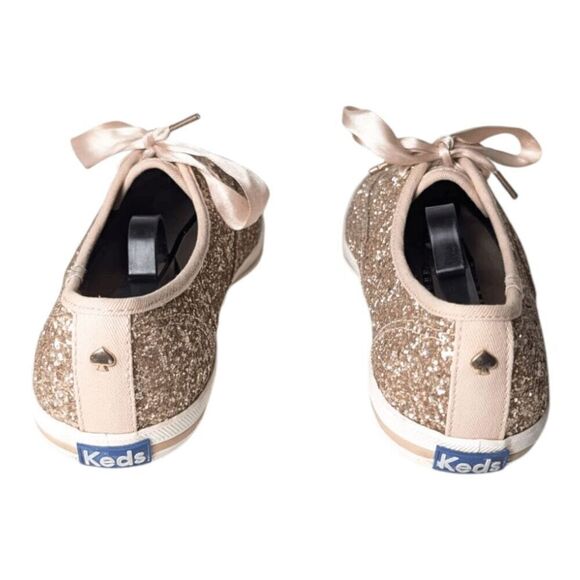KATE SPADE NEW YORK Keds X Champion Glitter Lace-Up Sneaker Size 8.5 - Picture 5 of 7